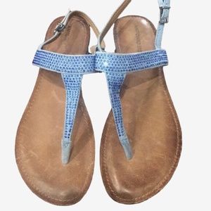 Antonio Melani Blue Bling Breezy T-Strap Sandals 8M